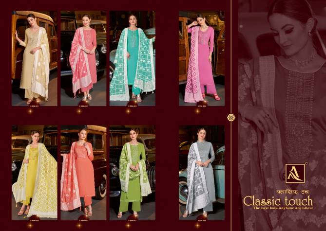 Alok Classic Touch 4 Jam Cotton Fancy Festive Wear Dress Material Collection